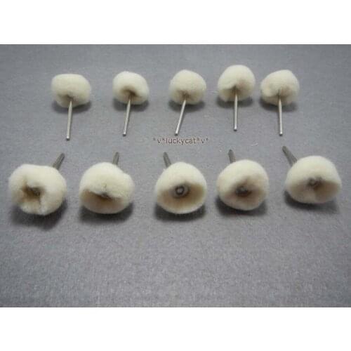 20pcs Fine Wool Polishing Buffing Wheels 2.35mm Fits Rotary Tools