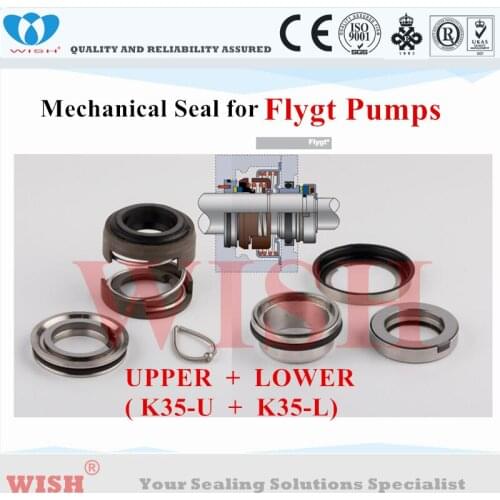 35mm upper + lower mechanical seal /Flygt and Grindex pump code 2151.010/3126.090/3126.180