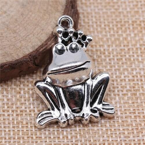 7pcs 34x25mm antique silver Frog frog prince big mouth frog charms diy retro jewelry fit Earring keychain hair card pendant