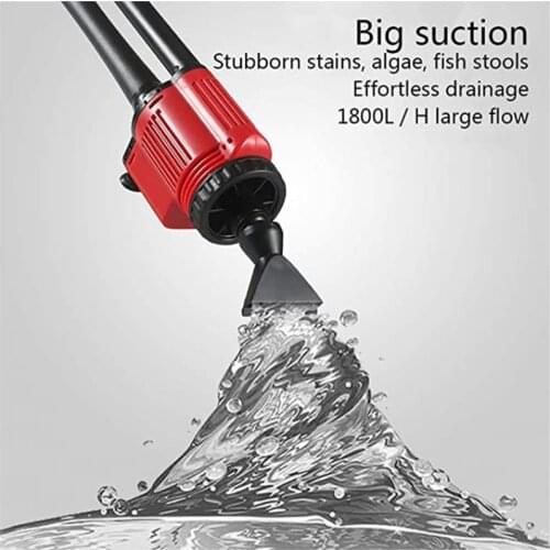 Aquarium Gravel Cleaner, Electric Gravel Filter Cleaning, Automatic Vacuum Water Changer, Fish Tank Sand Clean Filter, for Fish