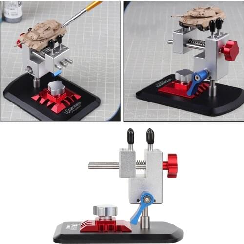 Aluminum Machine Model Building Tool 2-in-1 Vise Holder Work Station for Gundam Model Bench Vice Craft Carving DIY