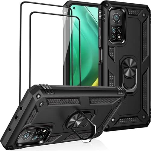 Mi 10t Mi10T 10 t Pro Lite Case Armor Shockproof Phone Cases Car Magnetic Ring Holder Back Cover For Xiaomi Mi 10t 10 t Pro Lite