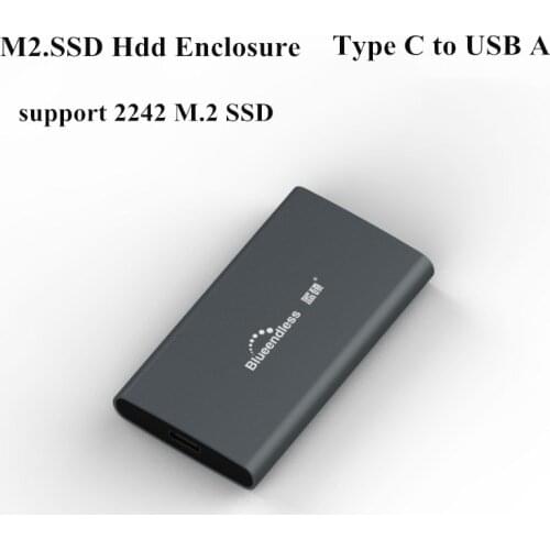 USB3.1 Msata case for SSD Type-C to USB M.2 NGFF case ssd enclosure Aluminum M.2 SSD External Storage