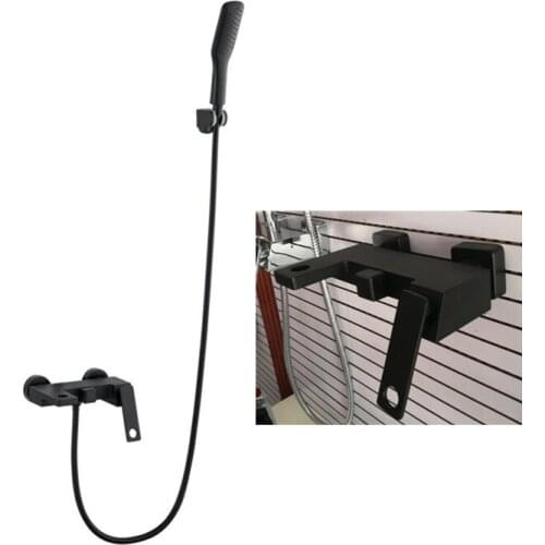Black Brass Bathroom Shower Faucet Bath Faucet Mixer Tap With Hand Shower Head Set Wall Mounted Black Shower Set Bathroom BL890