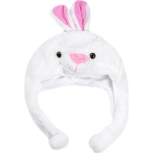 Kids Cartoon Simulation Animal Plush Hat Thicken Fluffy Warm Pompom Earflap Beanie Cap Stuffed Cosplay Performance Props