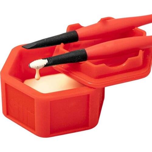 Home DIY Silicone Mini Glue Brushes Multifunctional Set With Sealable Cover Lid Brush Holder For Arts Crafts Woodworking