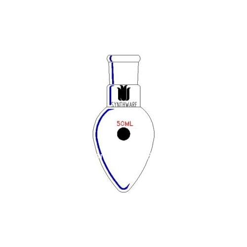 Flask, Pear shape, Single Neck, Capacity:100ml, Joint:14/20