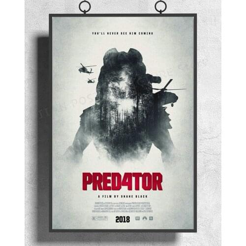 H144 R054 The Predator 4 Shane Black Hot New 2018 Horror Movie Wall Sticker Silk Poster Art Home Decoration