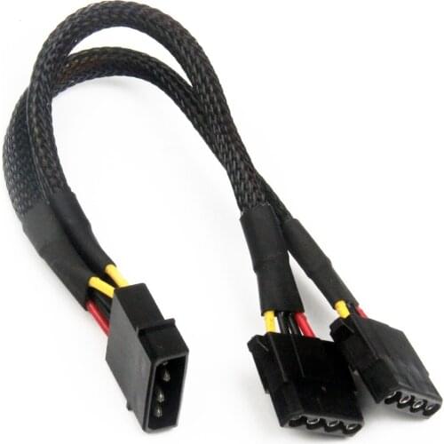 20cm IDE Hard Drive Optical Drive Interface Cable Big 4 Pin One In Two 18cm 2 Way 4Pin PSU Power Splitter Cable LP4 Molex 1to2