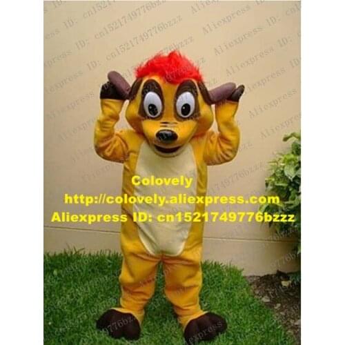 Smart Yellow Timon And Pumbaa Mascot Costume Mascotte The Lion King With Brown Ears White Belly Black Hoofs No.1768 Free Ship