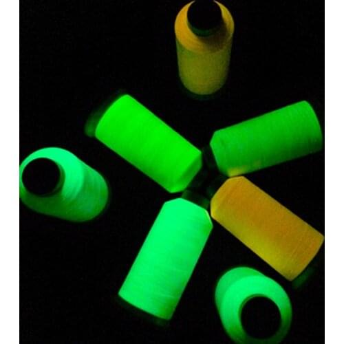 7 Colors 1000 Yards Spool Luminous Glow In The Dark Machine DIY Embroidery Sewing Thread
