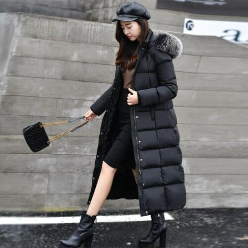 2021 Winter New Woman Hooded Jacket Female Stand Collar Solid Black Down Coat Ladies Loose Oversize Fashion Outwear S-2XL Q221