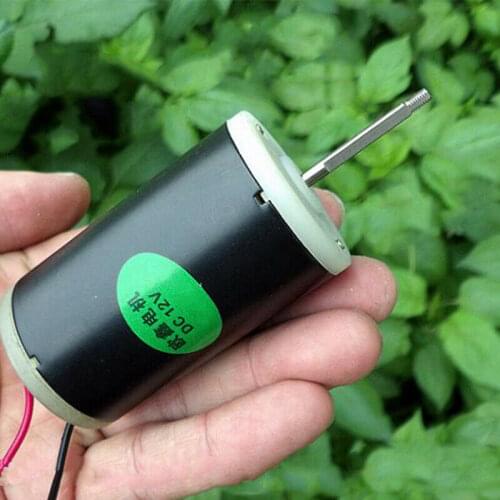 Micro Motor DC12V-24V Double Ball Bearing High Torque Compensated Carbon Brush Long Life Quiet 3000-6400RPM Small 555 Motor