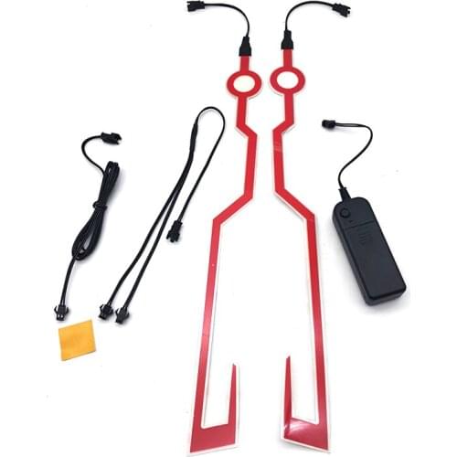 Motorcycle Helmet Cold Light strip Red Mode Night Time Riding Signal Flashing Lights strip