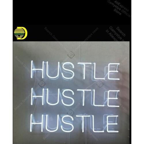 Neon Sign for Hustle Hustle Home Display Decoracion Express ship Beer Neon Light Commercial Hotel Sign Indoor Neon Sign Led Tube