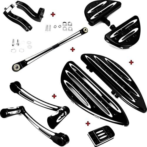 Heel Toe Shift&Linkage&F&R Passenger Driver Floorboard&Pedal For Harley Touring Street Glide Road Glide FLHX FLH/T