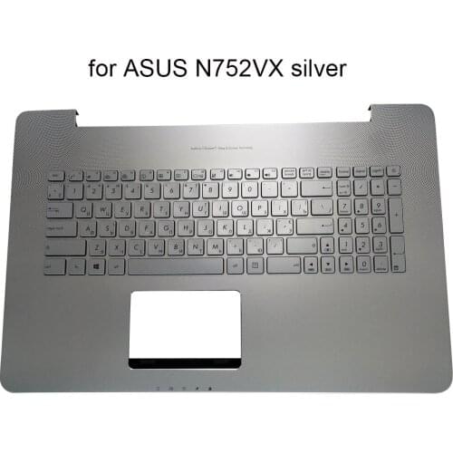 GL752VX Ukrainian RU Backlit keyboard Palmrest for Asus Vivobook Pro N752V notebook keyboards silver 13N0-T2A0631 13NB0AY1AM0131