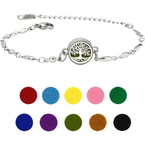 Charms Stainless Steel Jewelry Bangle Bracelet Diffuser Locket With Adjustable Chain Bracelet Fashion Jewelry Free 10Pads 12mm