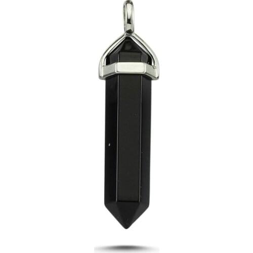 Silver 925 Sterling Onyx Stone Pendant