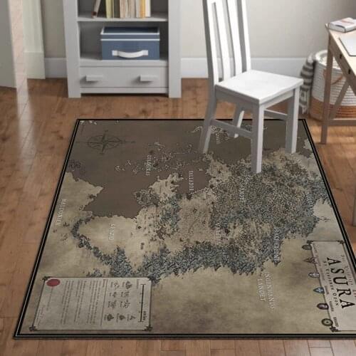 Nordic retro rug World map carpet bedroom bedside living room kids room large play mat soft parlor 3d carpet decor boy tapete