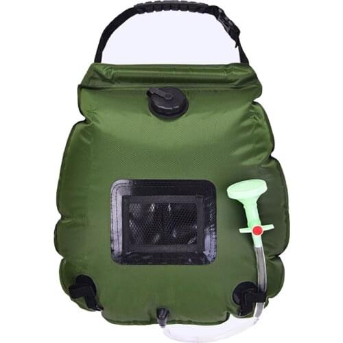 20L Water Bags Outdoor Camping Shower Bag Solar Heating Portable Durable Hiking Climbing Camping Bath Equipment With Shower Head