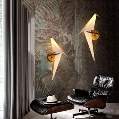 Modern Bird LED Pendant Lights Living Room LED Floor Lamp Stand Origami Crane Bird Pendant Lamp Hanging Lights Pendant Fixture