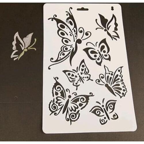 Stencil For Decor Butterfly Scrapbooking Stamping Embossing Paper Card Painting Template Bullet Journal Office School Supplies