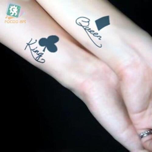 Waterproof Temporary Tattoo Sticker poker spade heart diamond tatto stickers flash tatoo fake tattoos for girl women