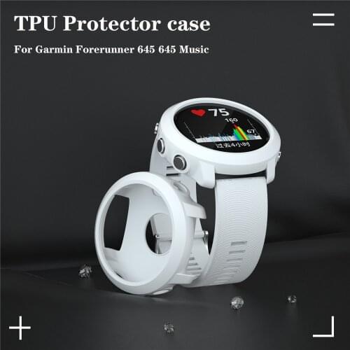 Protective Case For Garmin Forerunner 645 645 Music TPU Protector case Bracelet Soft silicone strap screen protective case cover