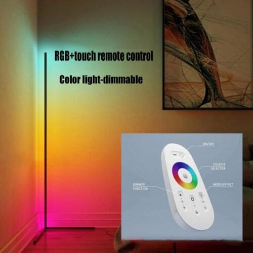 Iron LED simple modern living room bedside vertical corner lamp Nordic sofa corner atmosphere lamp bedroom RGB floor lamps