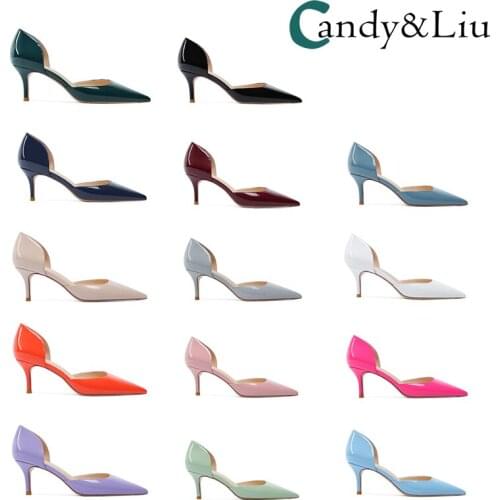 Pointed Patent Leather High Heels Womens 2021 New Comfortable Leather Professional Black Formal Suit with Thin Heels