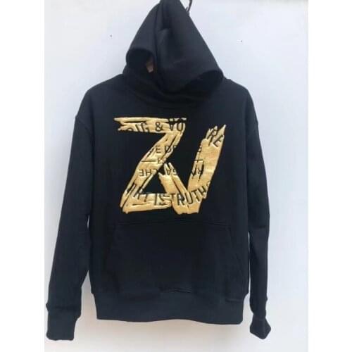 100% Cotton Front Letters Print Women Hoodies 2021 Autumn Ladies Long Sleeve Black Loose Hooed Sweatshirt Female Pullover Tops