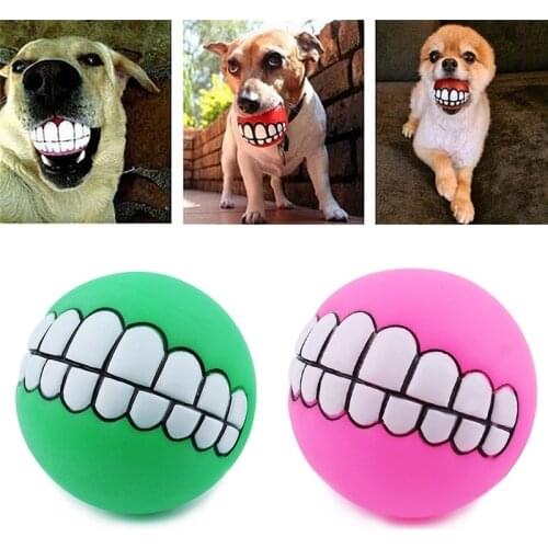 1pcs Pet Dogs Cats Toys Rubber Balls Molar Tooth Cleaning Puppy Chews Squeak Toys Training Pet Supplies