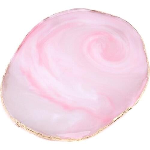 1PC Practice Nail Art Plate Tips Display Board Natural Resin Stone Nail Art Palette Varnish Color Showing Shelf Manicure Tool