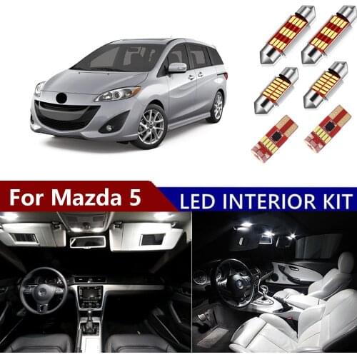 10pcs For Mazda5 Mazda 5 2007-2016 2017 Led Interior Light Kit Canbus Dome Map License Plate Light Car Accessories