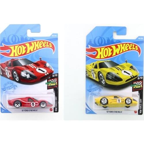2021-106 Hot Wheels 67 FORD GT40 MK IV Mini Alloy Coupe 1/64 Metal Diecast Model Car Kids Toys Gift