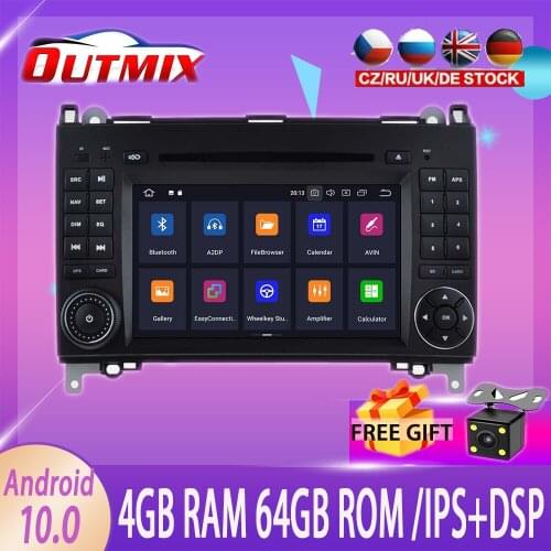 Android10.0 4G+64GB Car gps Multimedia Player For Mercedes Benz Sprinter B200 W209 W169 CAR GPS Navigation multimedia player dsp