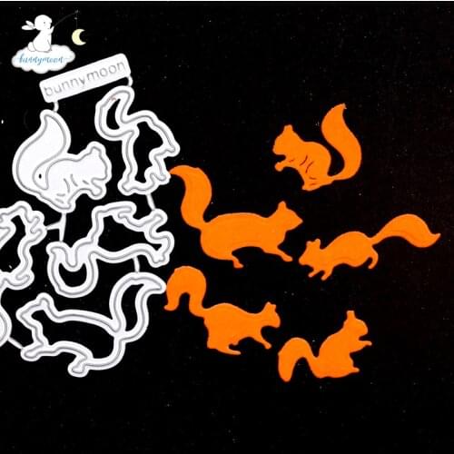 Bunnymoon 2020 squirrels Metal Cutting Dies Embossing Scrapbooking Stencil Craft Cut Dies For DIY Card Crafts Handmade