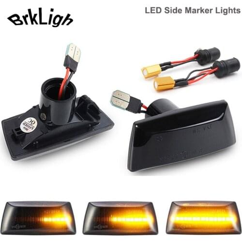 2Pcs Dynamic Amber Led Front Fender Side Marker Light Turn Signal Lamps For Opel Adam Astra Corsa Insignia Zafira Meriva Cascada