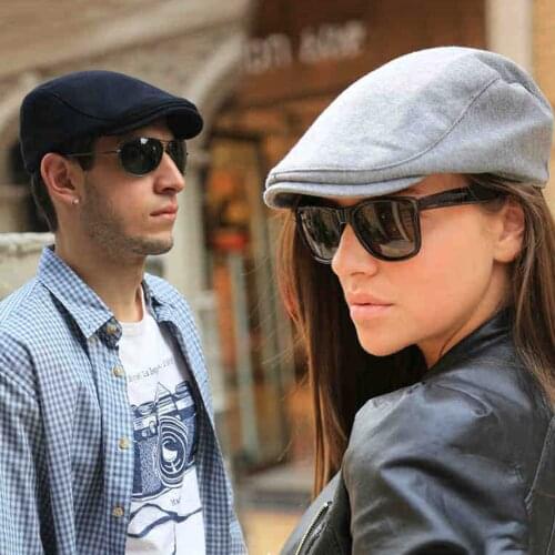 Cotton Newsboy Hat Classic Hat Flat Cap Fishing Winter Beret Head Warmer