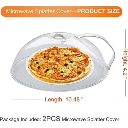 Microwave Splatter Cover 2 Pack Microwave Cover for Foods Microwave Plate Cover Guard Lid with Adjustable Steam Vents