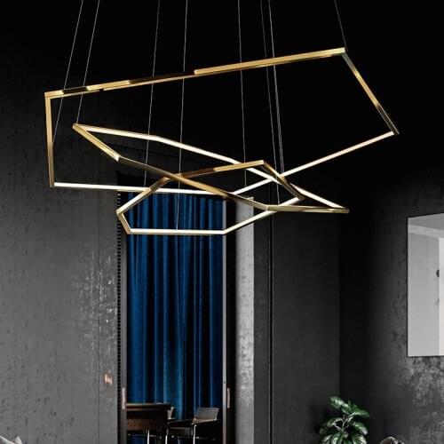 Living room lamp new post-modern light luxury chandelier minimalist lighting creative network red modern minimalist restaurant lamp