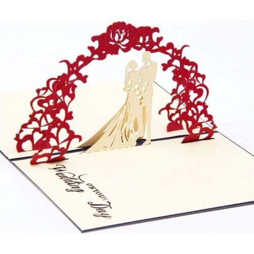 Hot 3D Laser Cut Handmade Sweet Lovers Couple Paper Invitation Greeting Cards PostCard Valentines Day Wedding Anniversary Gift