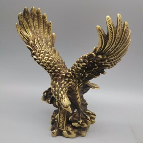 Retro pure copper hawk ornaments, Exquisite home decoration crafts，mascot