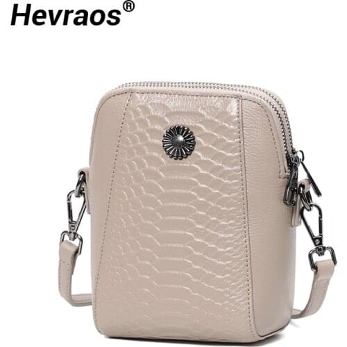 Mini Bags Women 100% Genuine Leather Luxury Designer Brand Handbag Real Leather Shoulder Bags Girls Crossbody Bag Phone Purse