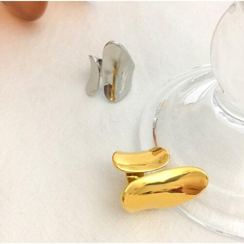 Monlansher New Design Gold Color Irregular Rings for Women High Quality Brass Ring Minimalist Statement Open Rings Jewelry Gift