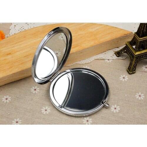 DIY Kit Blank Compact Mirror with 58mm epoxy stickers, Pocket mirror supply, Make Up Mirror, Double Sided Mirrors 50pcs