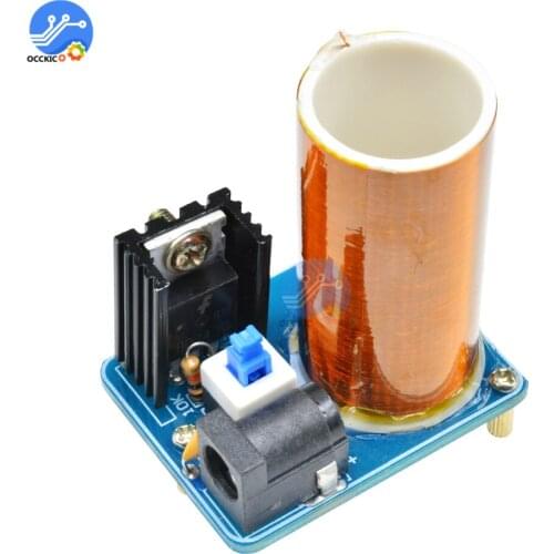 BD243 Mini Tesla Coil Kit Magic Props DIY Parts Empty Lights Technology Diy Electronics BD243C DIY Mini Tesla Coil Module