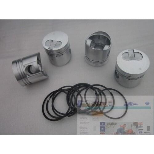 Set of pistons with piston rings (one engine used) for Laidong KM4L22T,(swirl chamber engine)