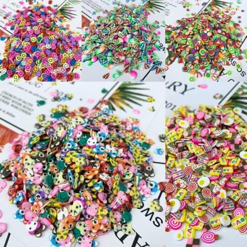 Polymer Clay Fruit Slices Slime Soft Pottery For Slime Supplies Filler Nail Art Beauty Decor Lip Gloss Diy Decorations